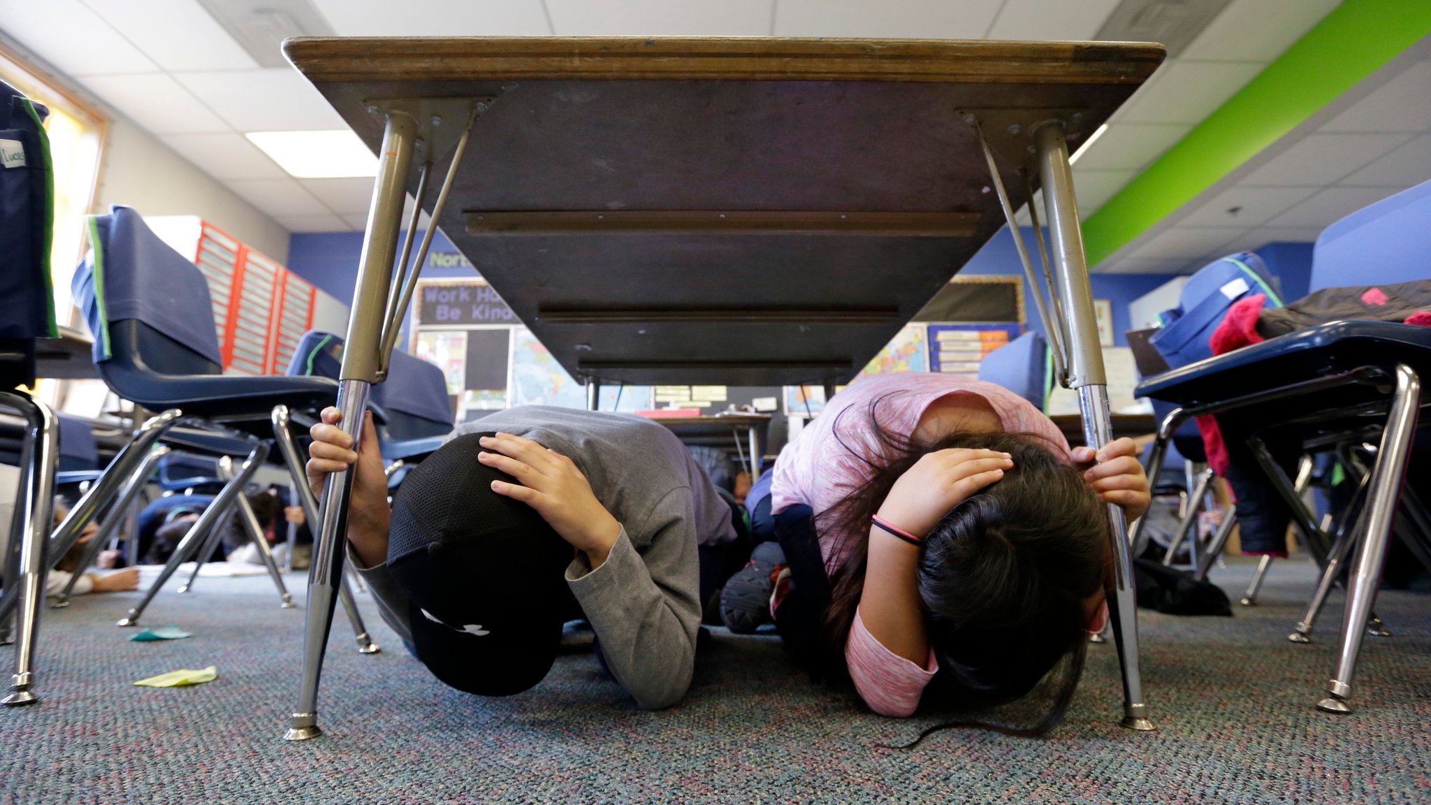 Zivilschutzübung an einer Schule in den USA (Archivbild)