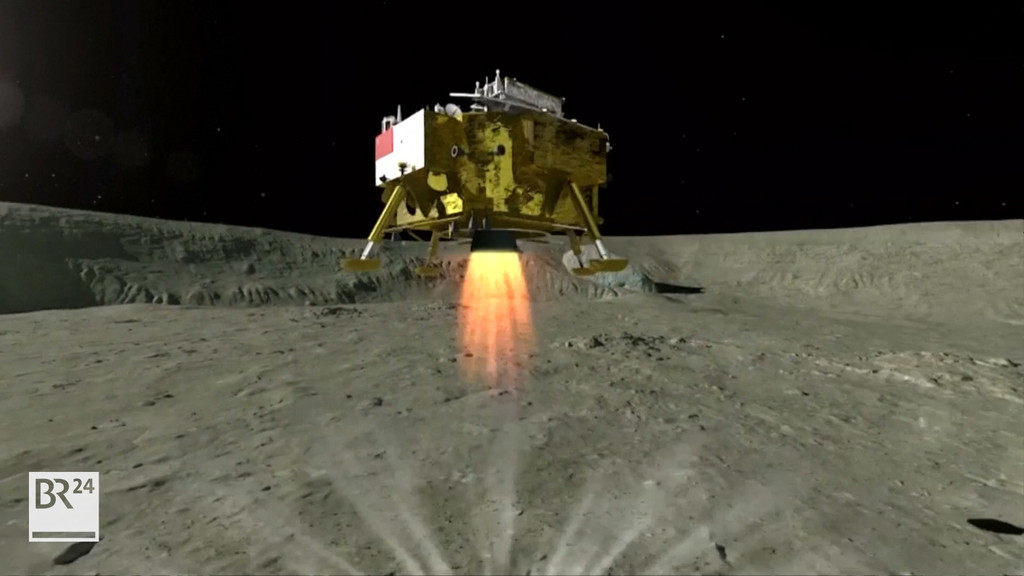 Die chinesische Chang'e 4 setzte am frühen Donnerstagmorgen um 3.26 Uhr am Aitken-Krater auf dem Mond auf.
