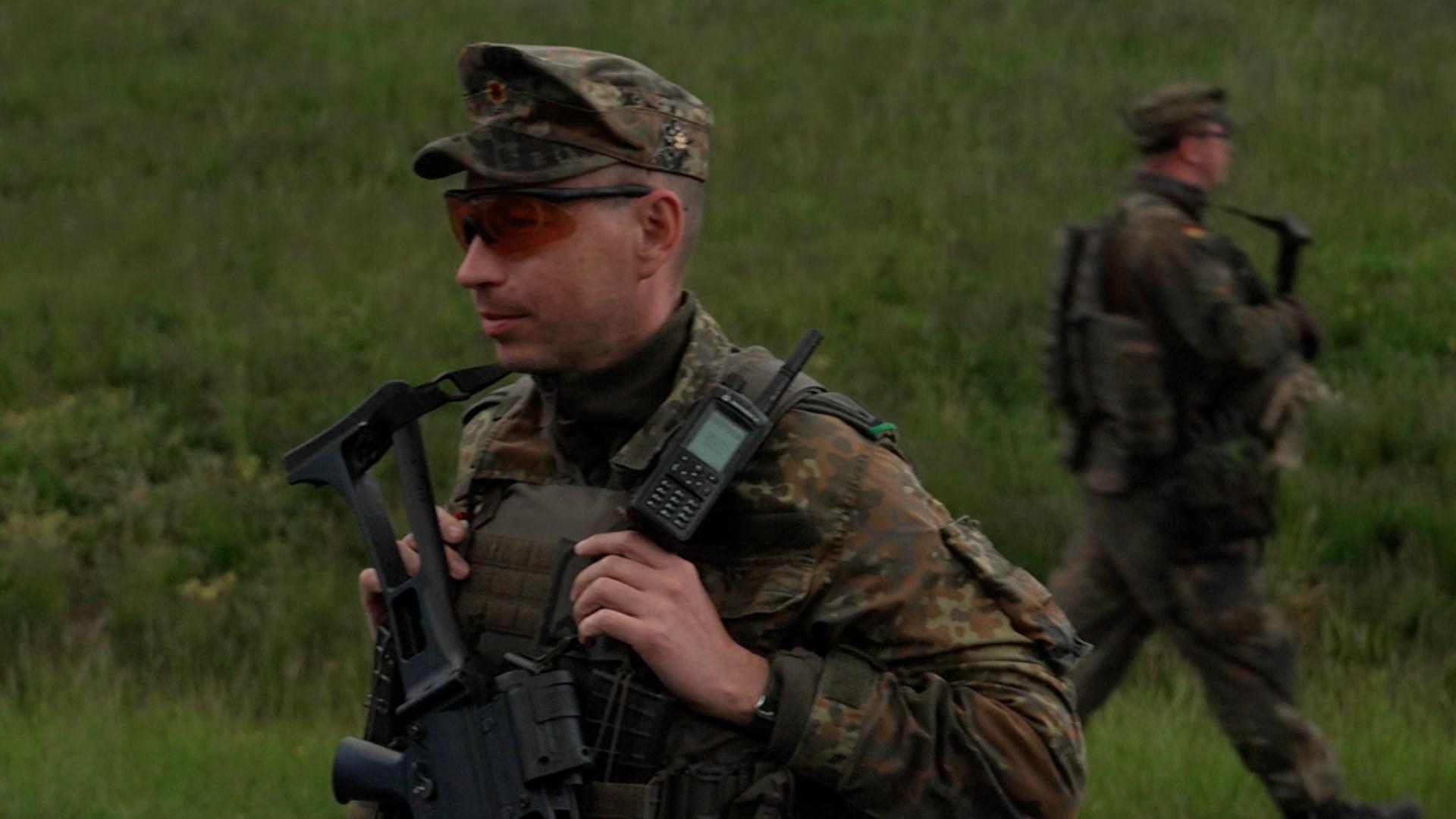 Reservisten während des Heimatschutzeinsatzes im unterfränkischen Hammelburg.
