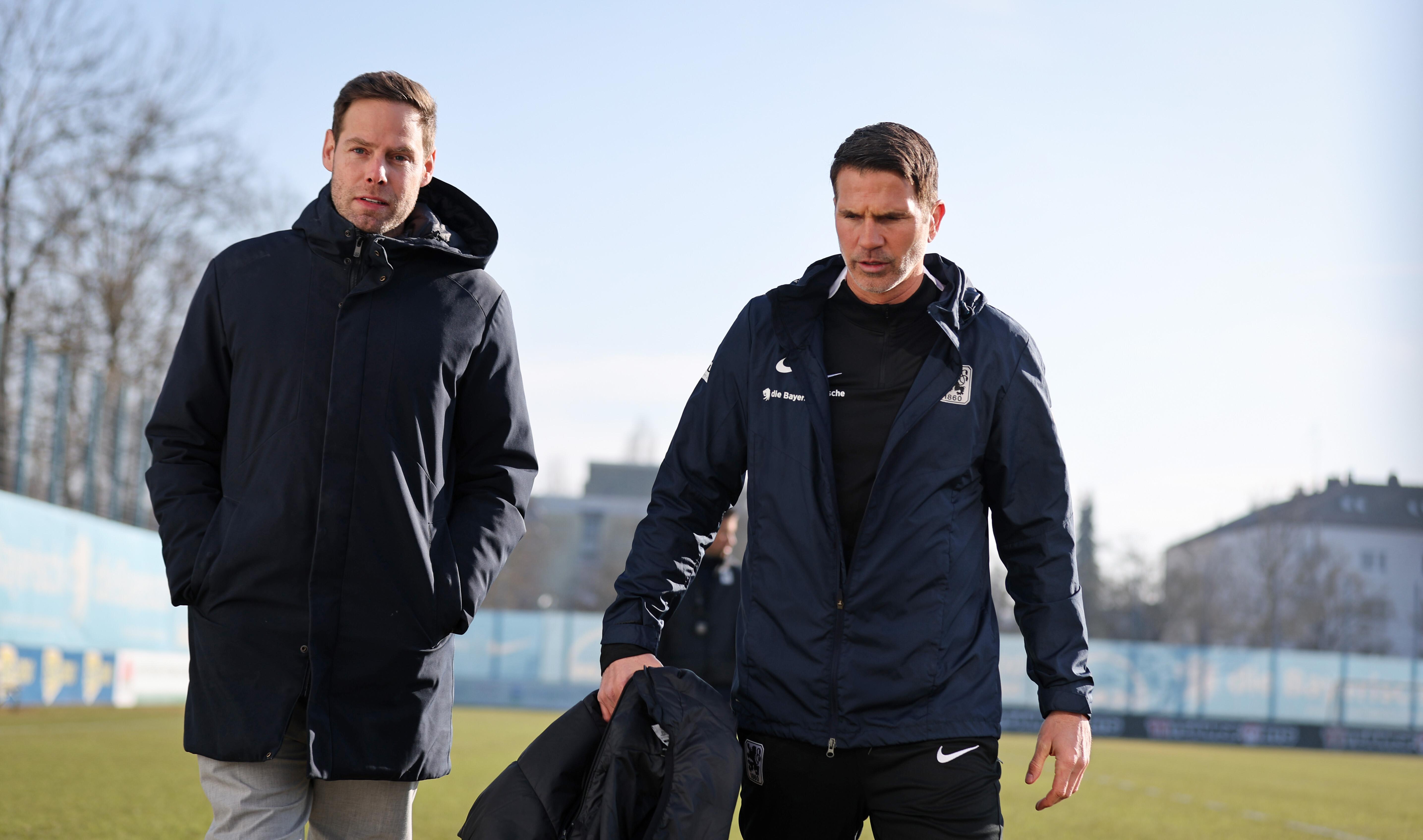 Nicht mehr in handelnder Funktion beim TSV 1860 München: Sport-Geschäftsführer Christian Werner (links) und Trainer Patrick Glöckner.