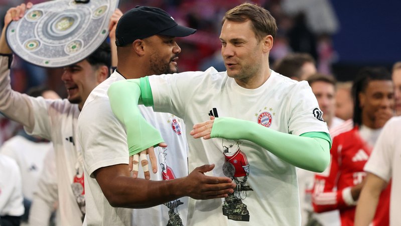 Vincent Kompany und Manuel Neuer | Bild: picture alliance / Pressefoto Rudel | Robin Rudel Vincent Kompany und Manuel Neuer