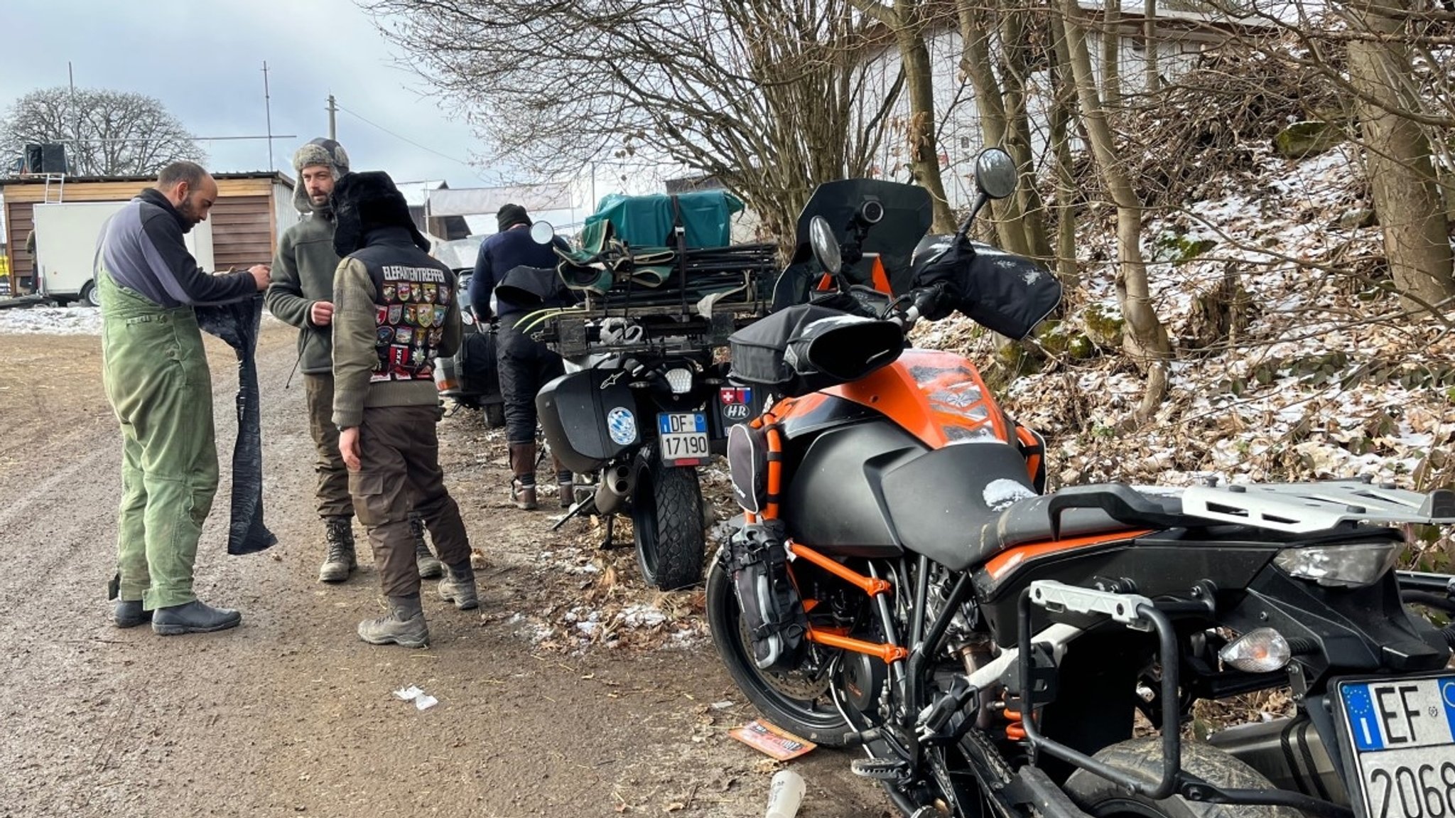 Eine Gruppe hartgesottener Biker aus der Nähe von Florenz