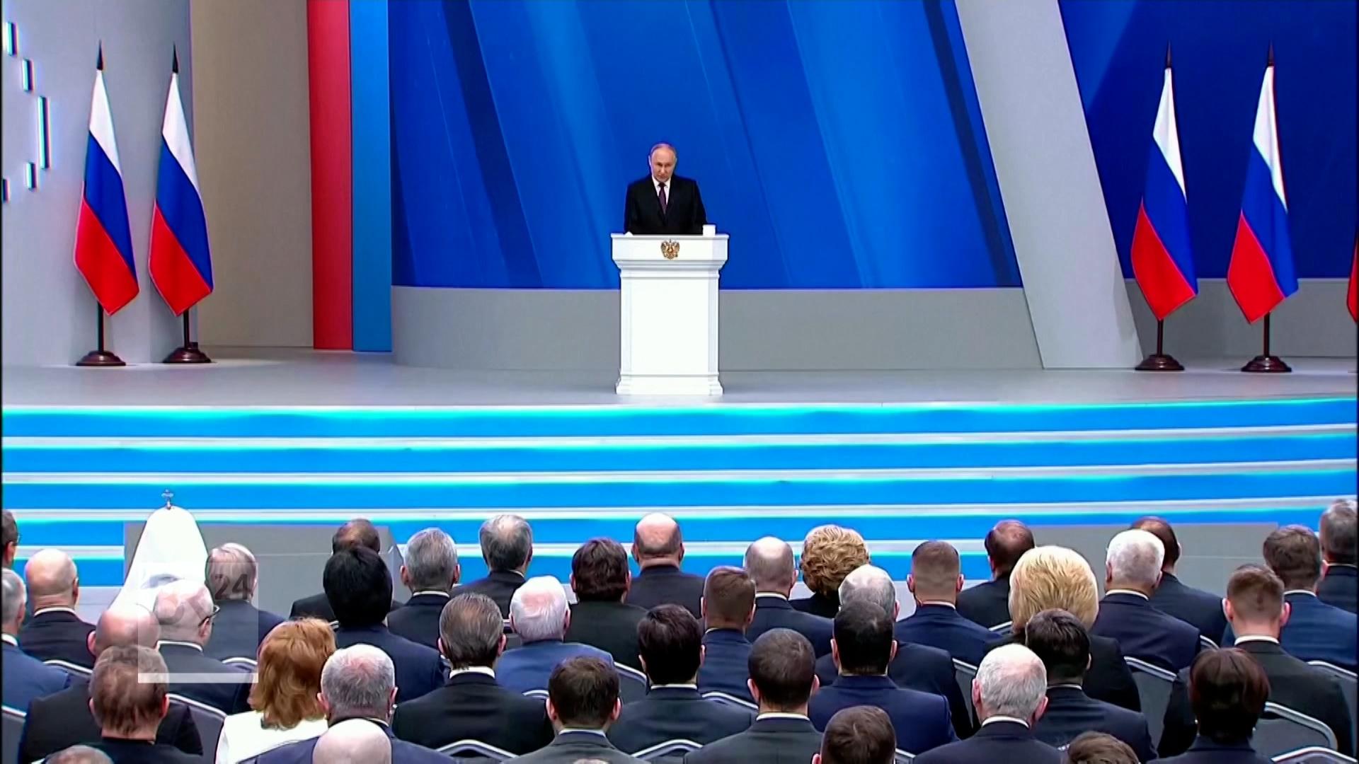Zwei Wochen vor der Präsidentschaftswahl in Russland hat Kreml-Chef Putin seine Rede an die Nation gehalten. 