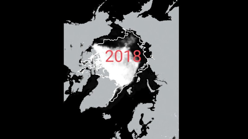 Satellitenbilder zeigen Eisschmelze in der Arktis