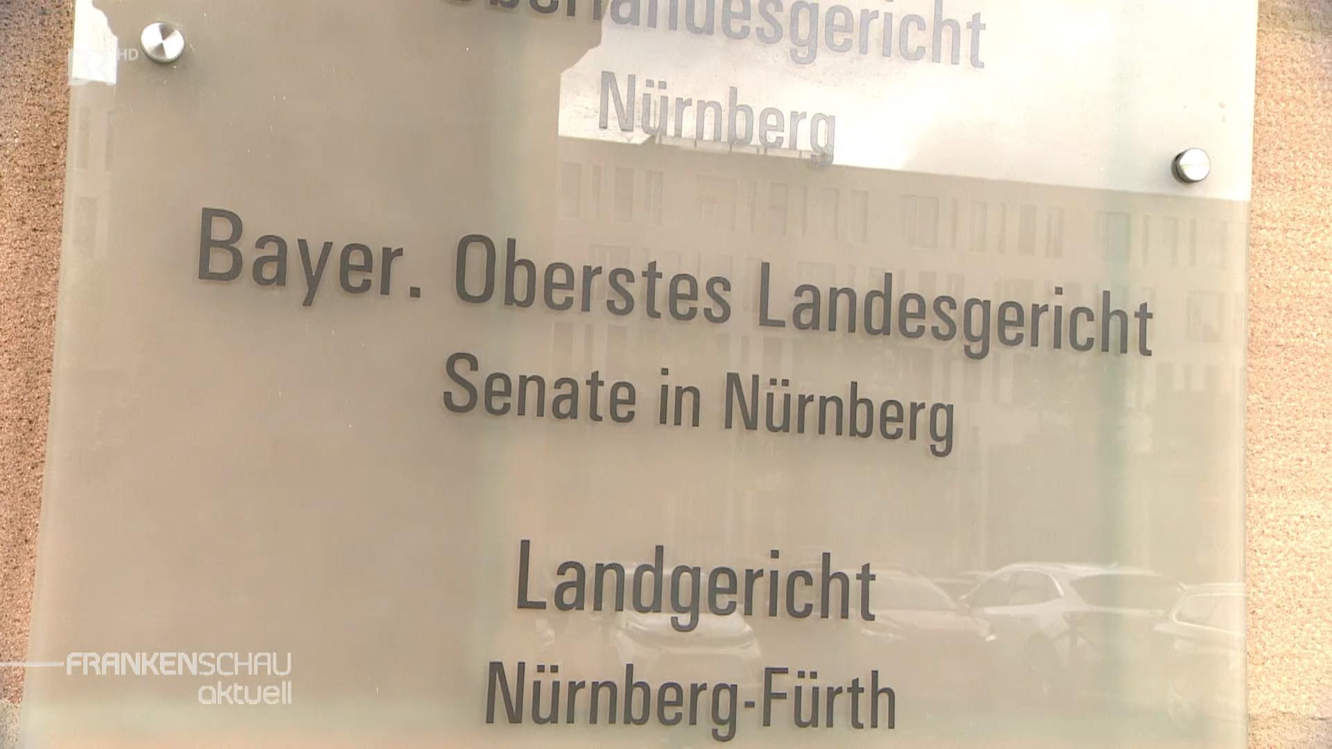 Das Schild des Bayerischen Obersten Landesgerichts.
