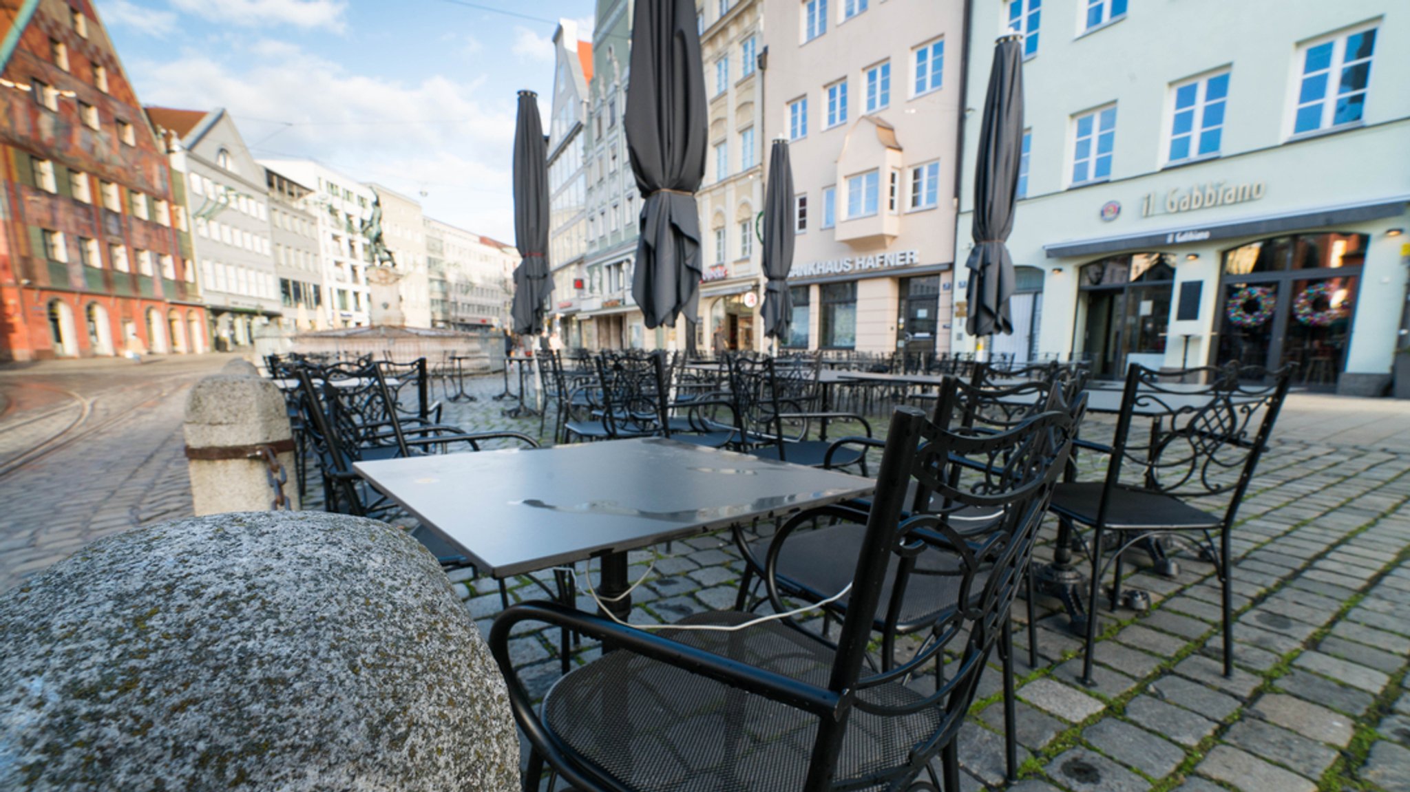 Lockdown (Symbolbild) - Moritzplatz in Augsburg