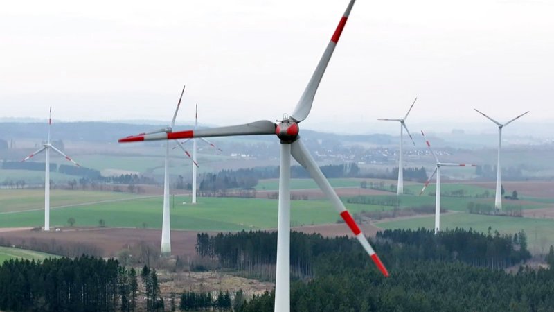 Windkraftanlage in Franken