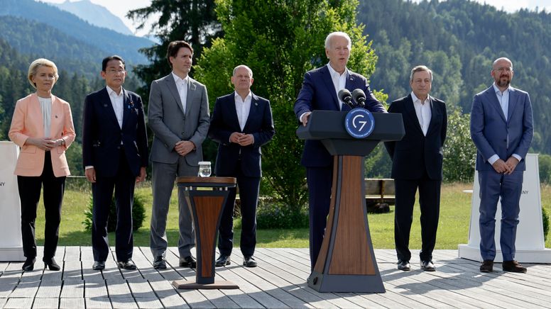 G7 planen Preisdeckel für russisches Öl und Konkurrenz für China | Bild:picture alliance / ASSOCIATED PRESS | Jonathan Ernst