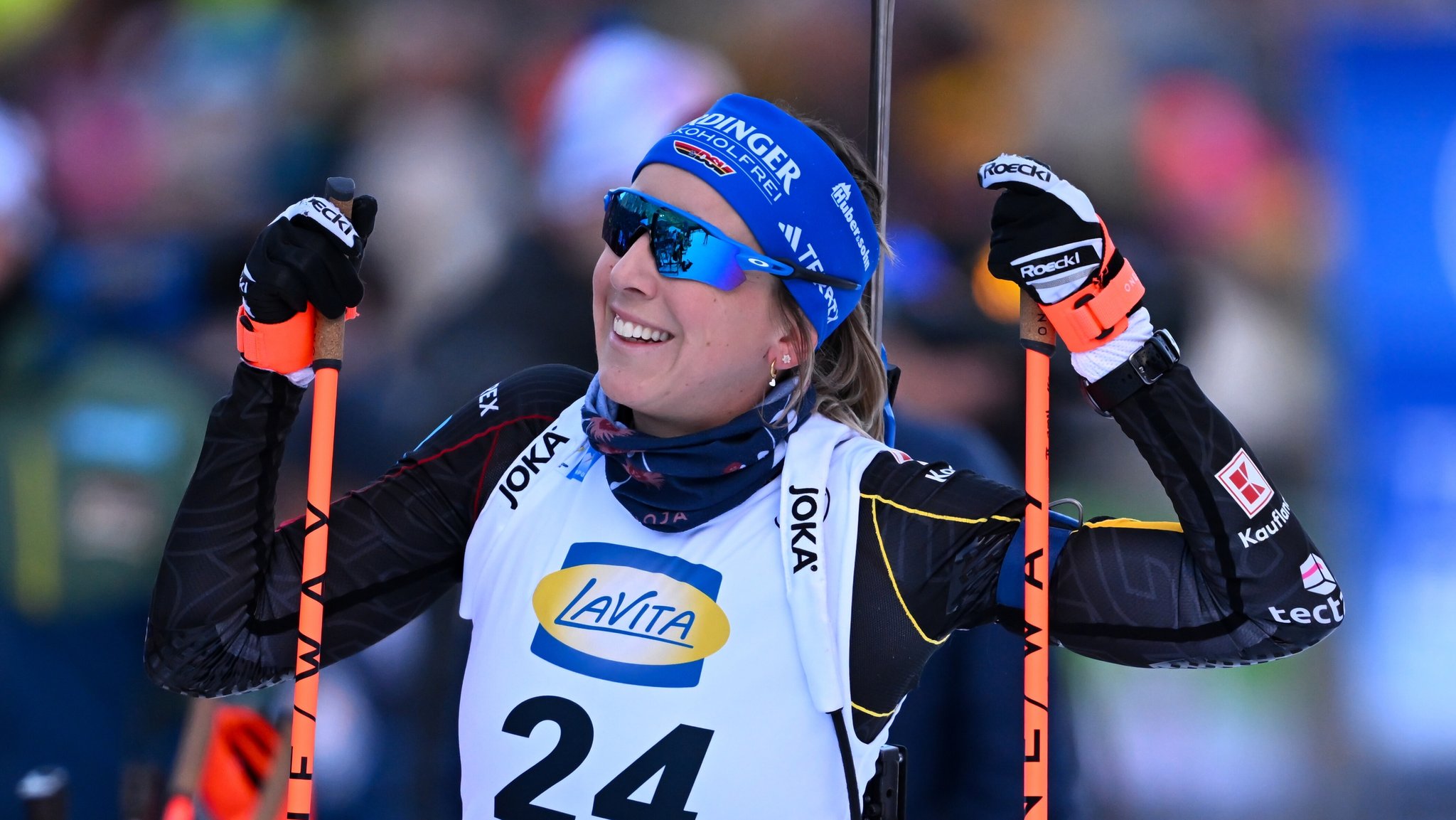 Biathletin Franziska Preuß (SC Haag) | Bild: picture alliance/dpa | Sven Hoppe Biathletin Franziska Preuß (SC Haag)