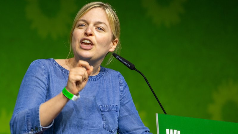 Die Fraktionsvorsitzende der Grünen im bayerischen Landtag, Katharina Schulze, spricht bei der Landesdelegiertenkonferenz