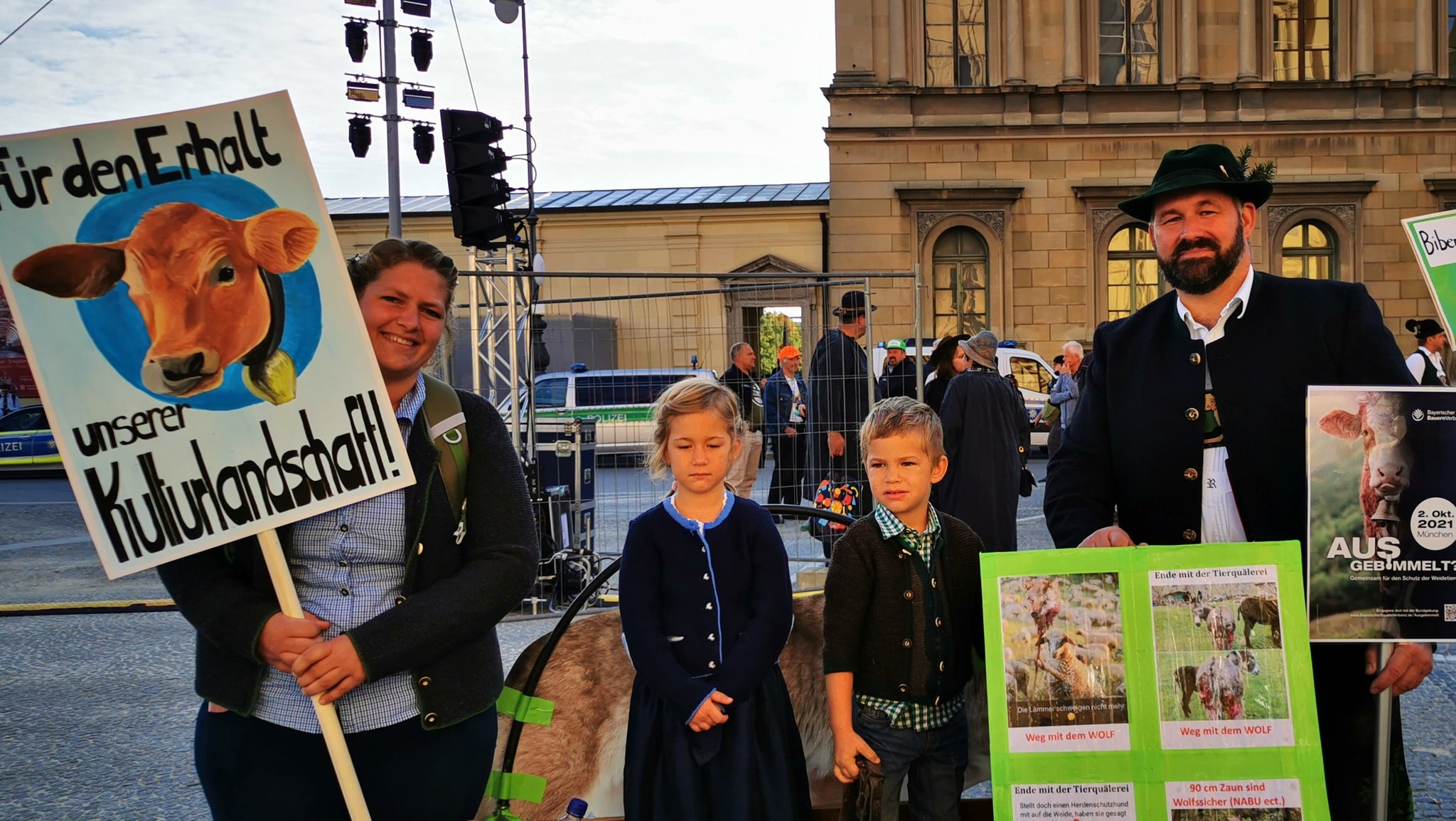 Demo für mehr Schutz der Weidetiere.