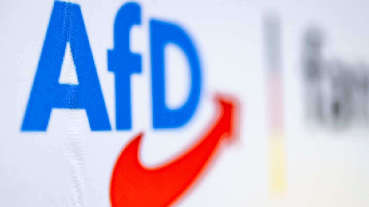 Schriftzug und Logo der AfD