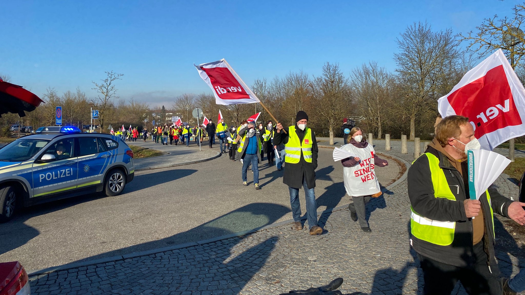 Demonstrationszug in Regensburg