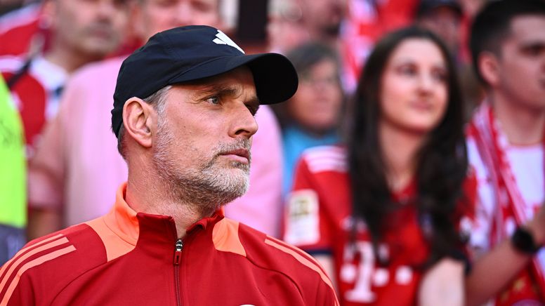 Gehen oder bleiben beim FC Bayern? Vor dieser Entscheidung steht laut Medienberichten offenbar jetzt Thomas Tuchel. | Bild:dpa-Bildfunk