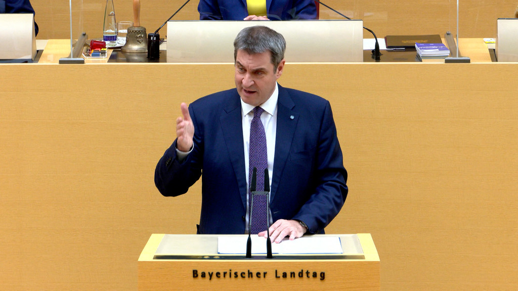Ministerpräsident Söder im Landtag | Bild: BR Ministerpräsident Söder im Landtag