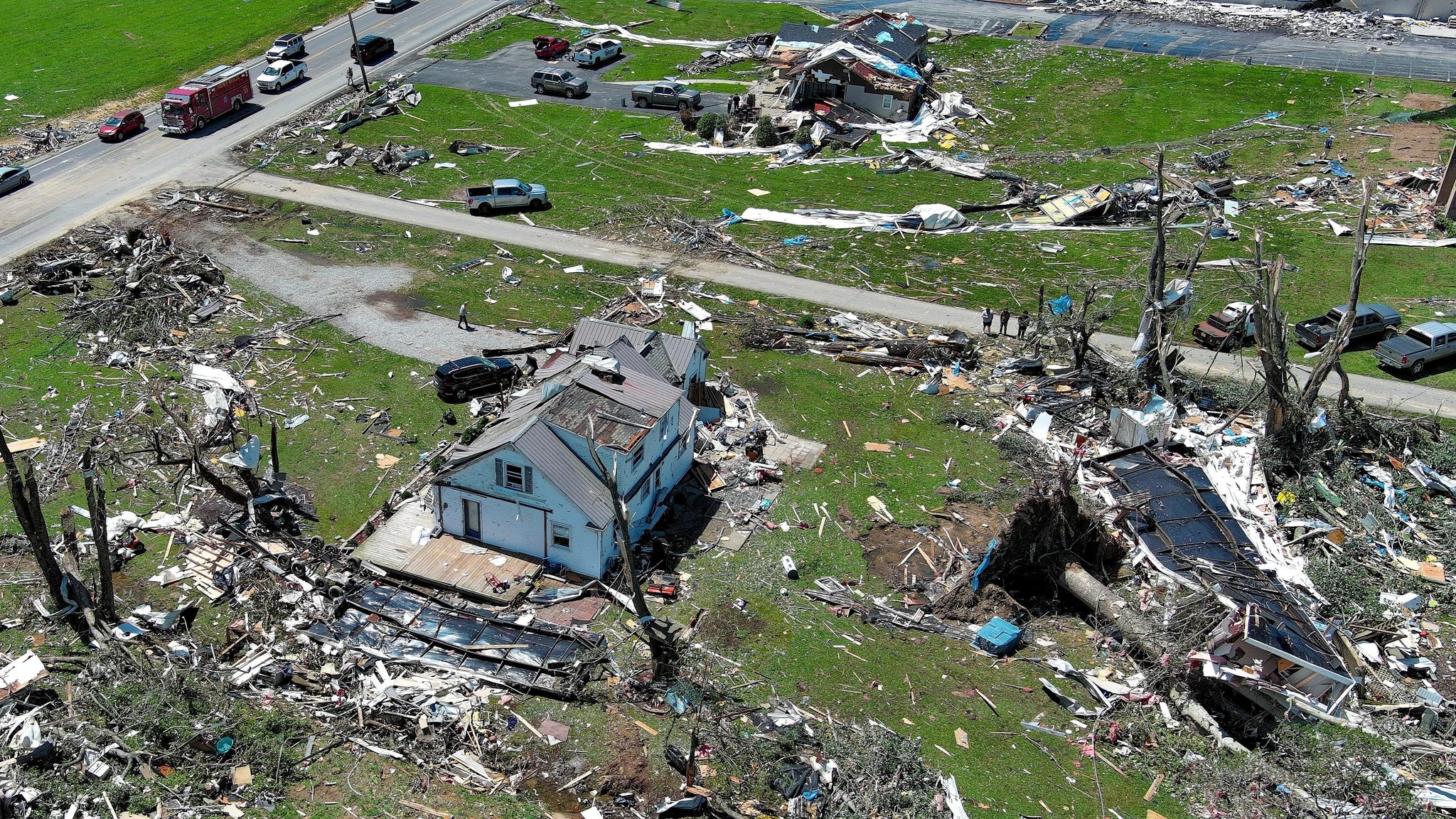 Zerstörungen durch Tornado in Kentucky, USA