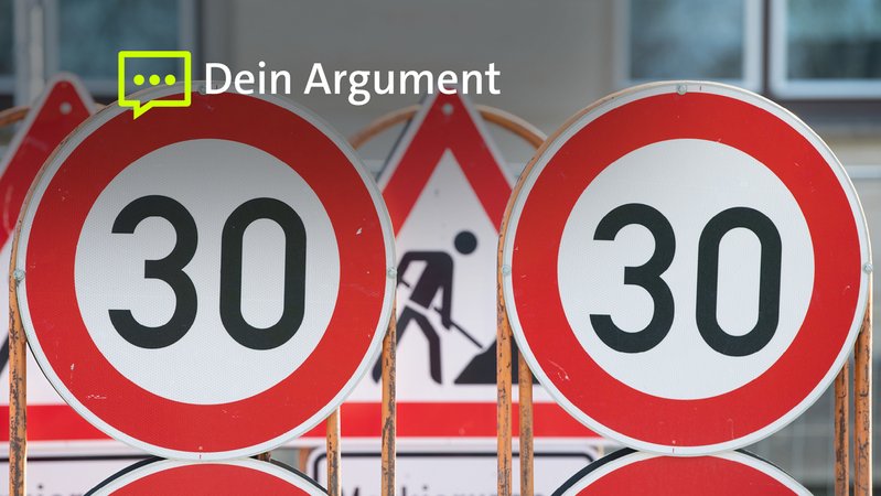 Symbolbild: Verkehrsschilder Tempo 30 | Bild: picture alliance/dpa/dpa-Zentralbild | Sebastian Kahnert Symbolbild: Verkehrsschilder Tempo 30