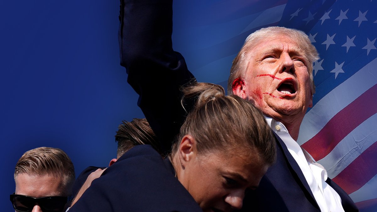 US-Präsidentschaftskandidat Donald Trump direkt nach dem Attentat, das auf ihn verübt wurde