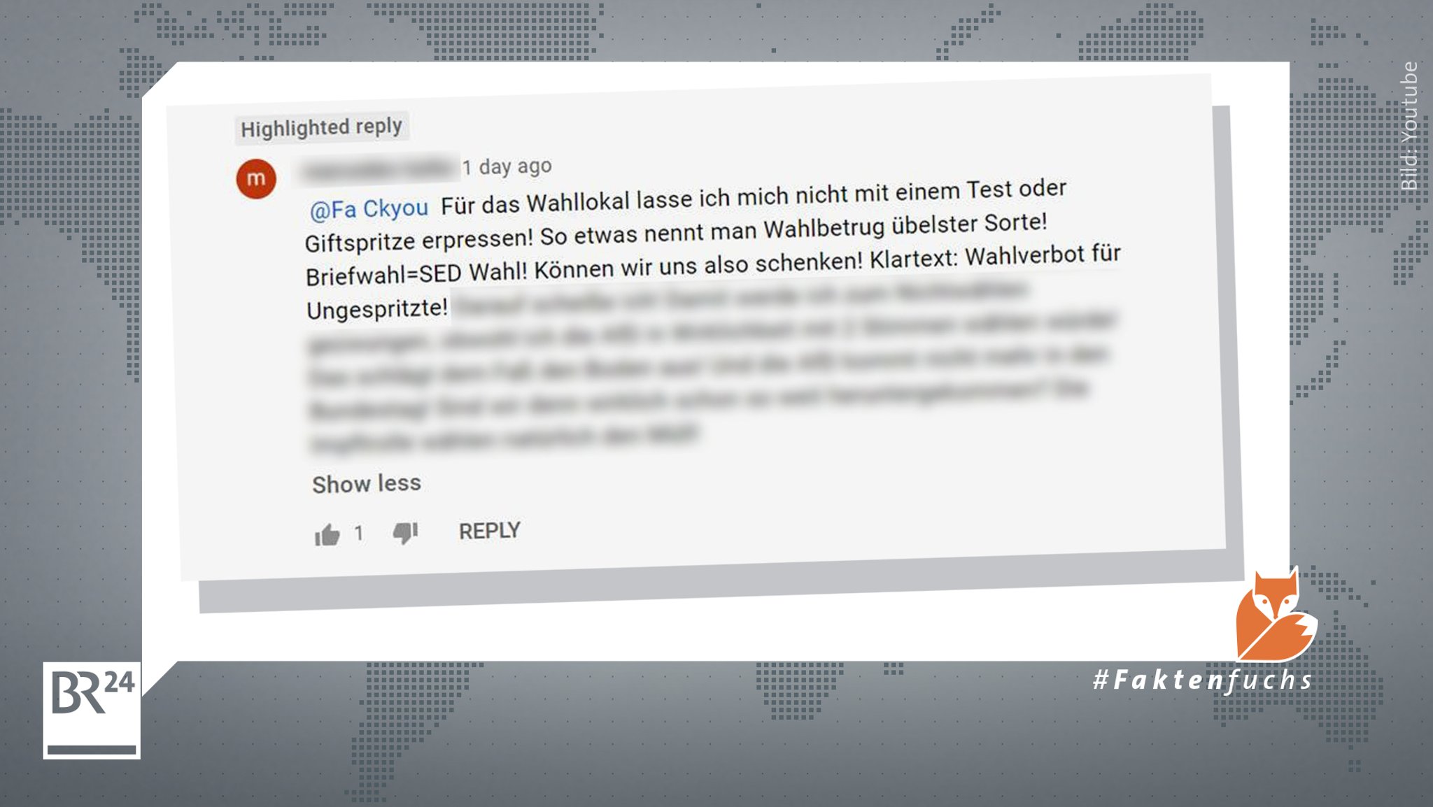 In Youtube-Kommentarspalten verbreitet sich die Behauptung es werde ein Wahlverbot für Ungeimpfte geben. 