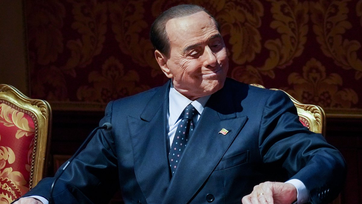 Berlusconi bei der Vorstellung der Forza Italia-Kandidaten in Monza, Januar 2023