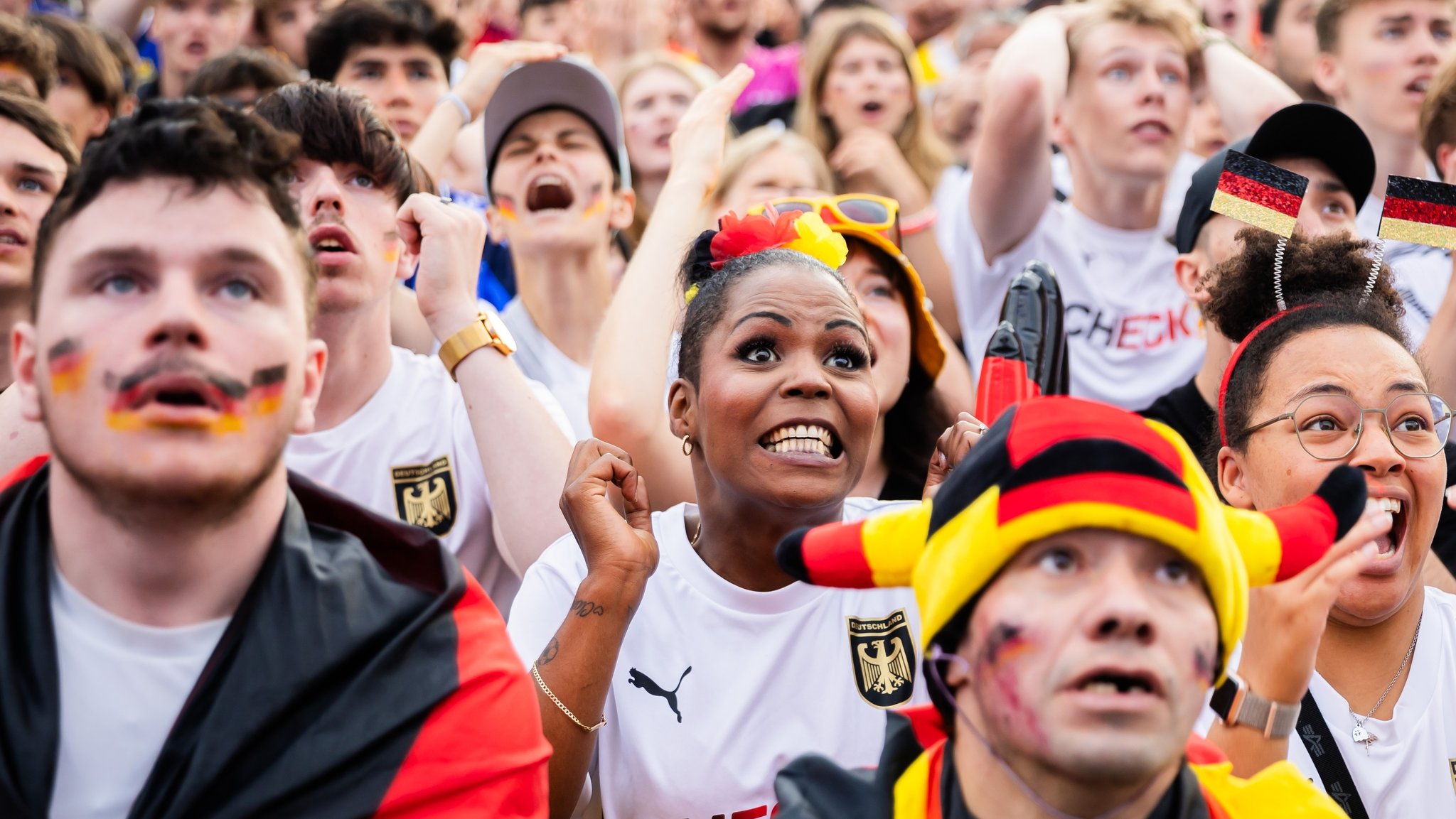 Deutsche Fans beim Public Viewing in Berlin