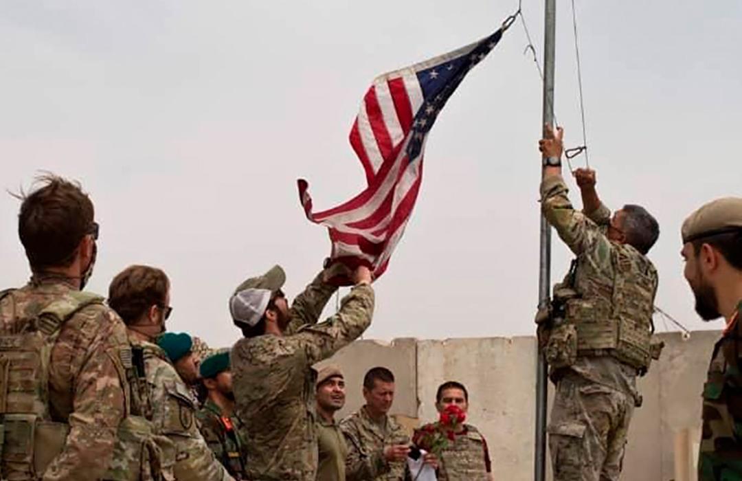 Die Amerikaner haben den Taliban möglicherweise gefährliche Datensätze hinterlassen, Hier ein Foto vom Beginn ihres Abzugs.