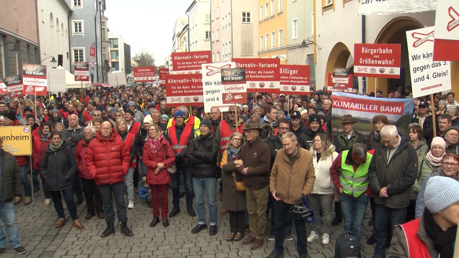 Der Protest gegen den geplanten Brenner-Nordzulauf in Oberbayern hält an