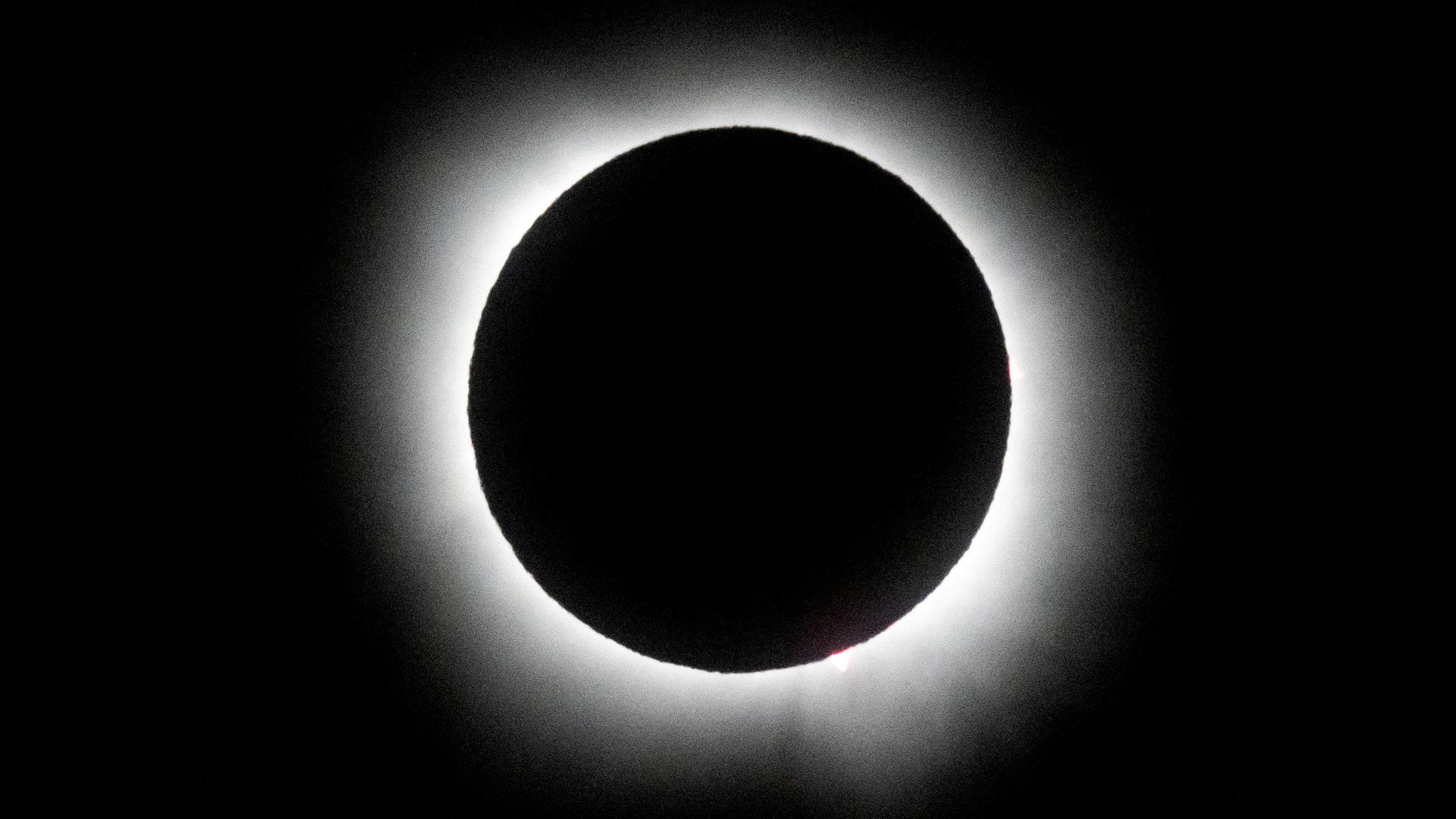 Totale Sonnenfinsternis, fotografiert in Texas