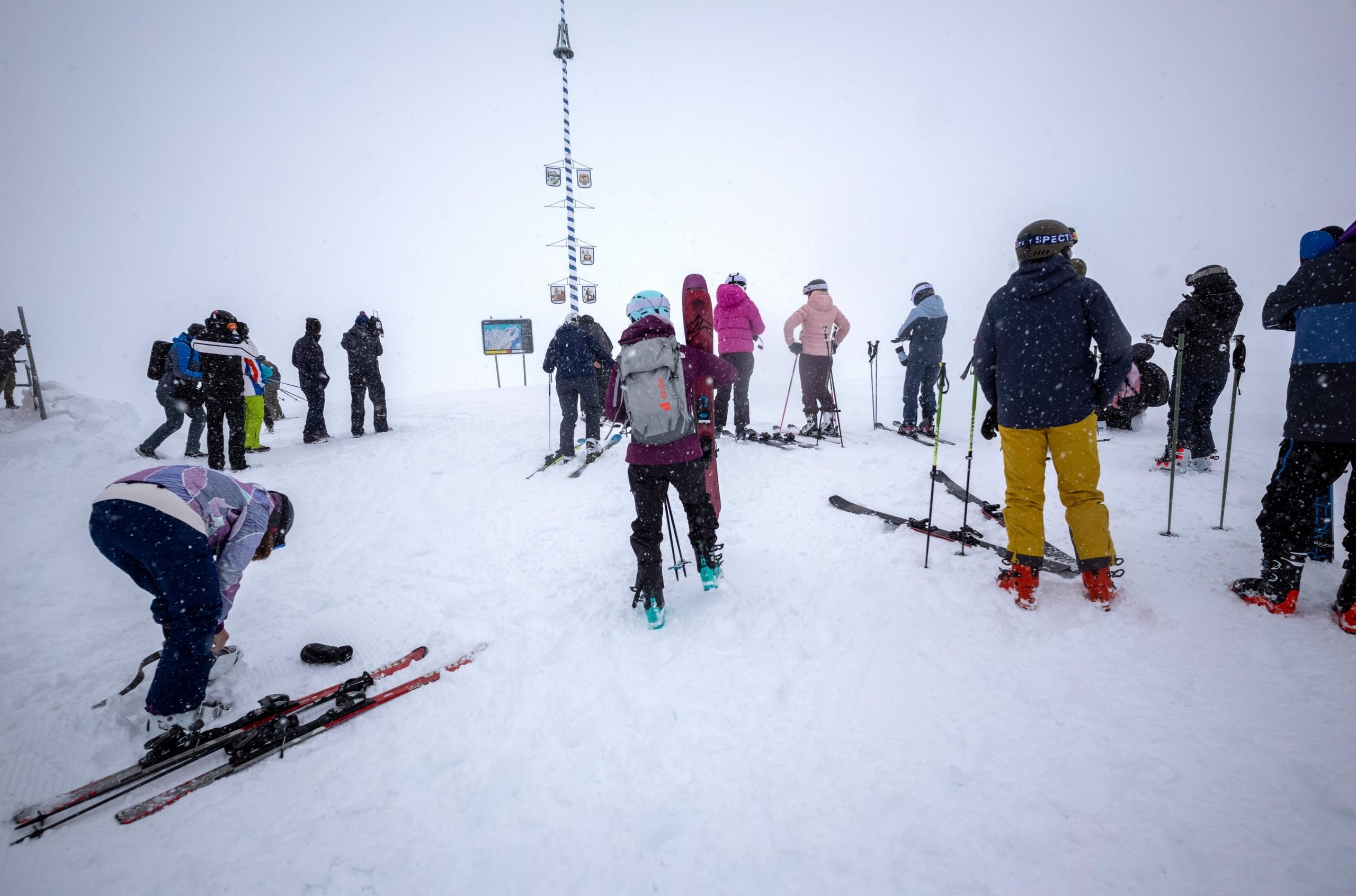 Skifahrer an der Zugspitze (Archivbild)