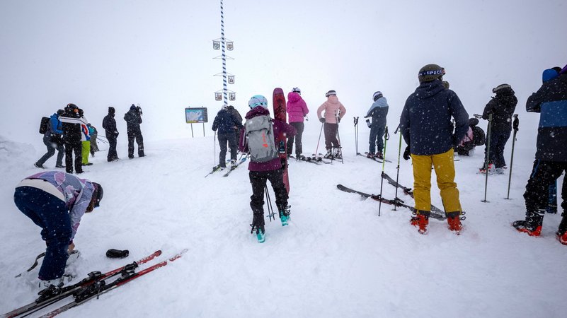 Skifahrer an der Zugspitze (Archivbild)