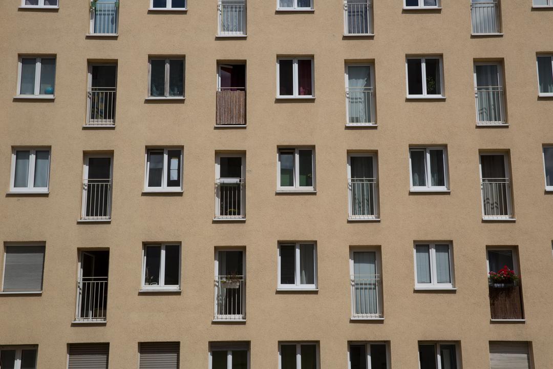 Wohnhausfassade in der Welfenstraße in München Oberhaching.