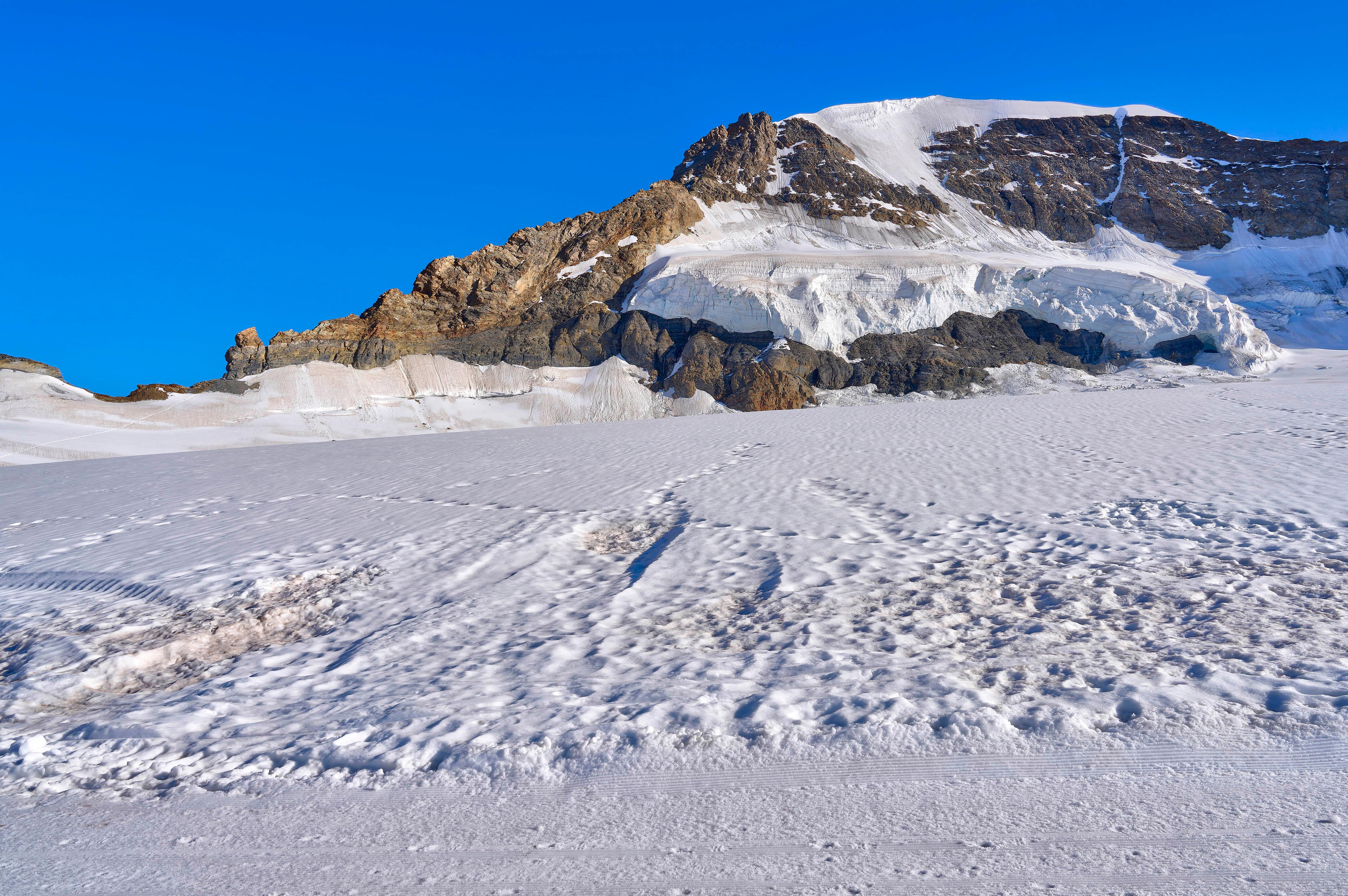 Das Jungfraujoch in der Schweiz, aufgenommen im August 2023.