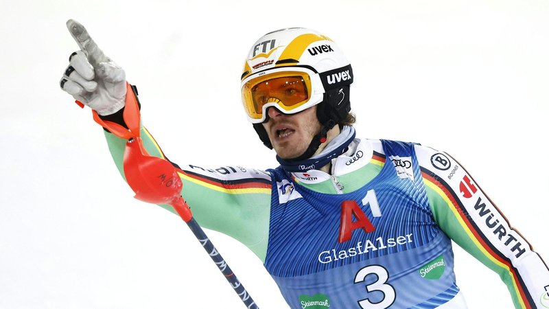 24.01.2024, Österreich, Schladming: Ski alpin: Weltcup, Slalom, Herren, 1. Durchgang: Linus Straßer