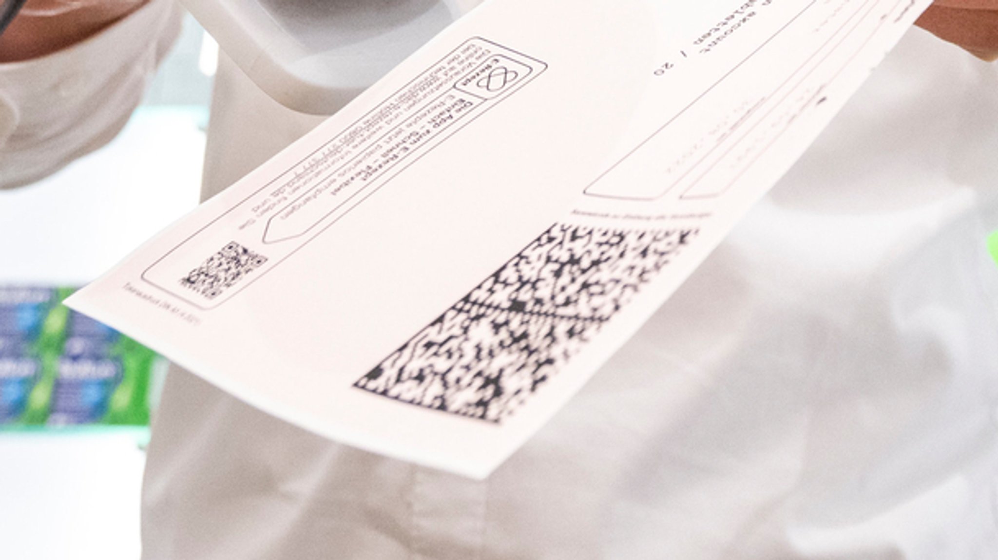 Ein QR-Code wird eingescannt