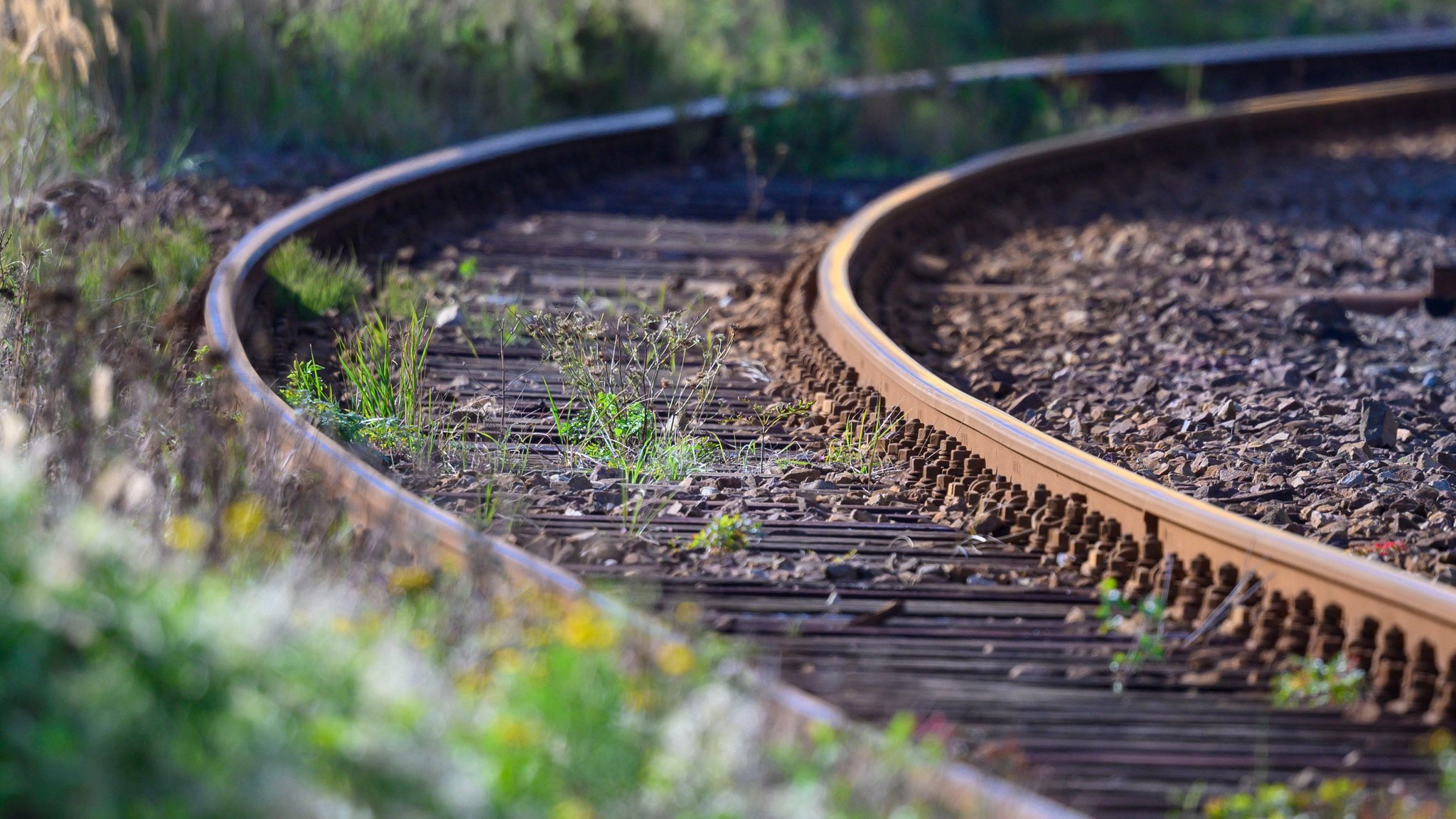 Bahngleise auf dem Gelände eines Bahnhofs (Symbolbild)