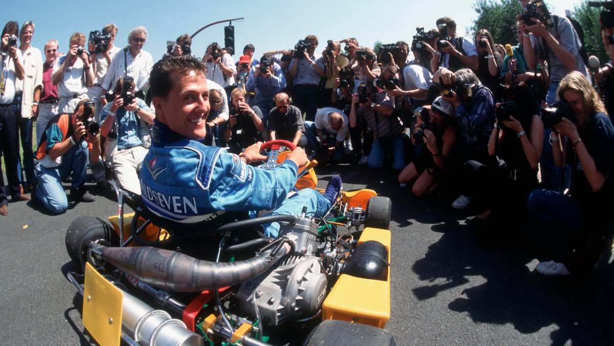 Michael Schumacher 1993 auf der Kartbahn in Kerpen