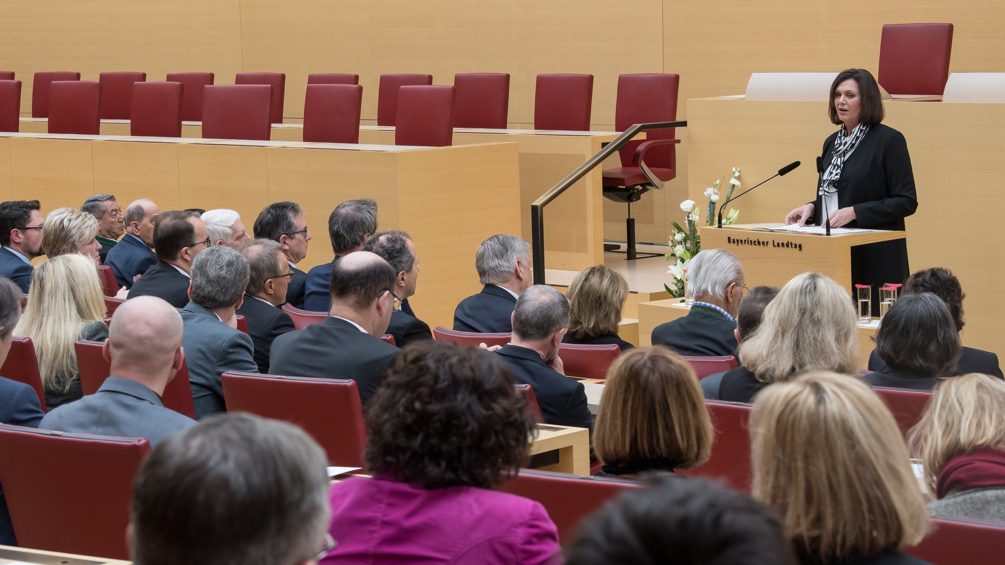 23.01.2019, Bayern, München: Ilse Aigner, bayerische Landtagspräsidentin, spricht während des Gedenkaktes des Bayerischen Landtags und der Stiftung Bayerische Gedenkstätten für die Opfer des Nationalsozialismus. Anlass ist der internationale Gedenktag für die Opfer des Nationalsozialismus. Foto: Peter Kneffel/dpa