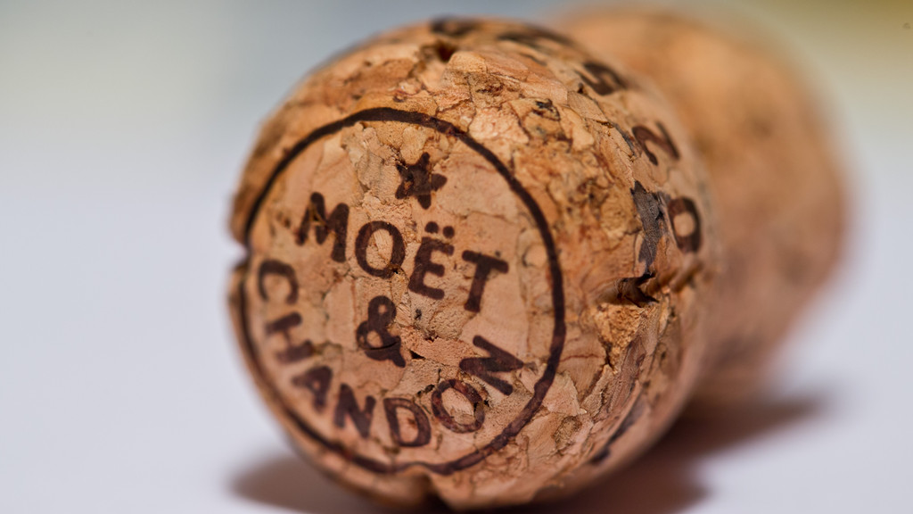 Ein Korken des Champagnerherstellers "Moët & Chandon"