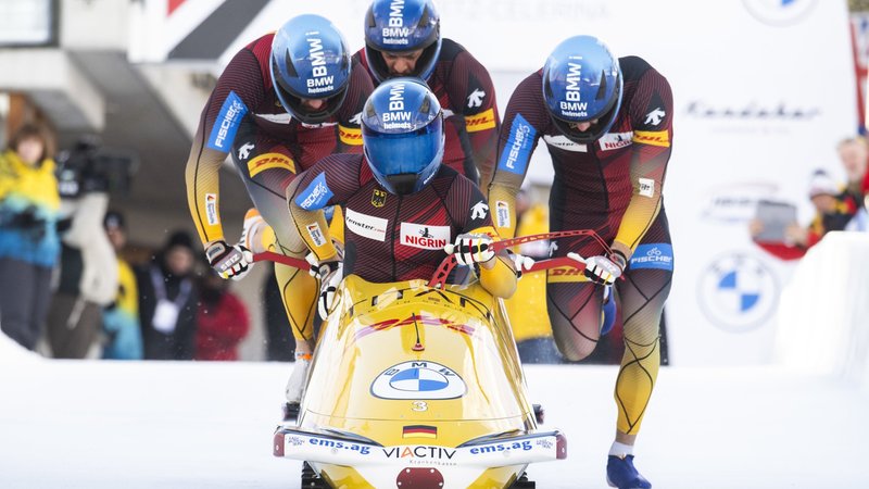 Bob Weltcup in St. Moritz: Team Johannes Lochner | Bild: dpa-Bildfunk/Mayk Wendt Bob Weltcup in St. Moritz: Team Johannes Lochner