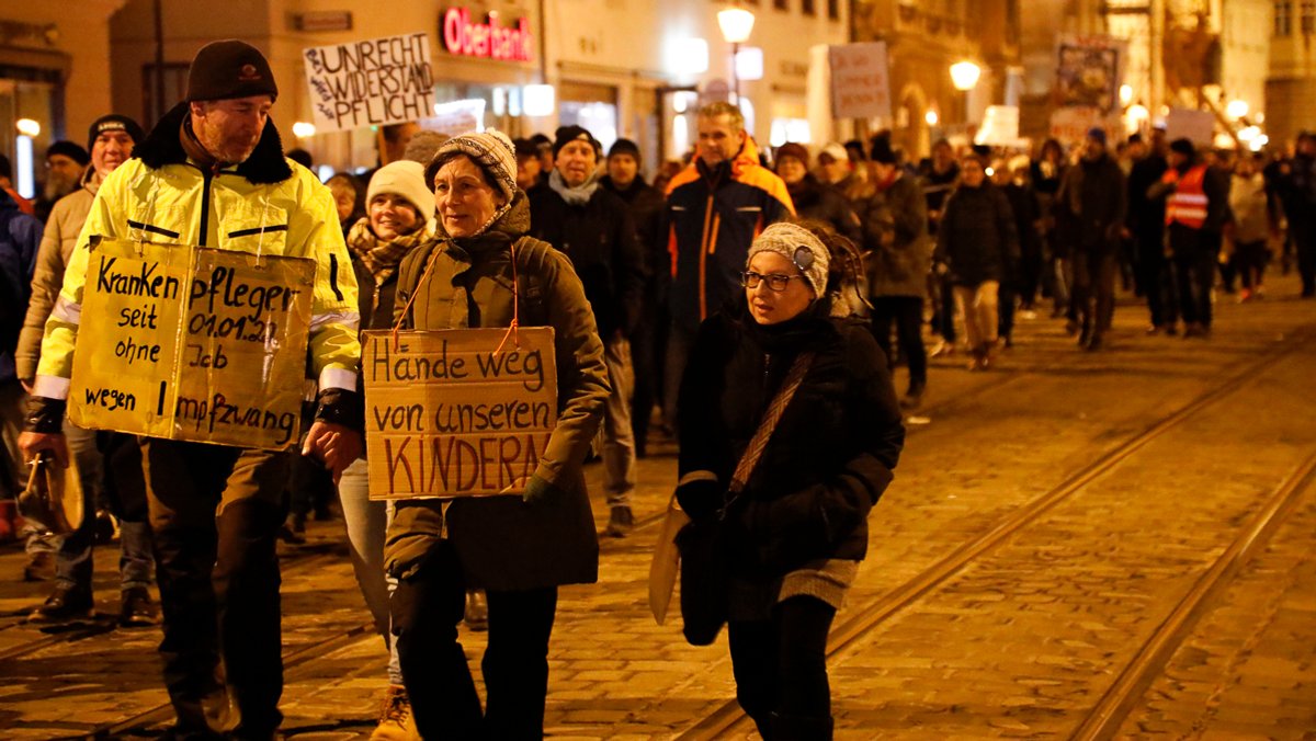 Gegner von Corona-Maßnahmen protestierten am 29. Januar in Augsburg