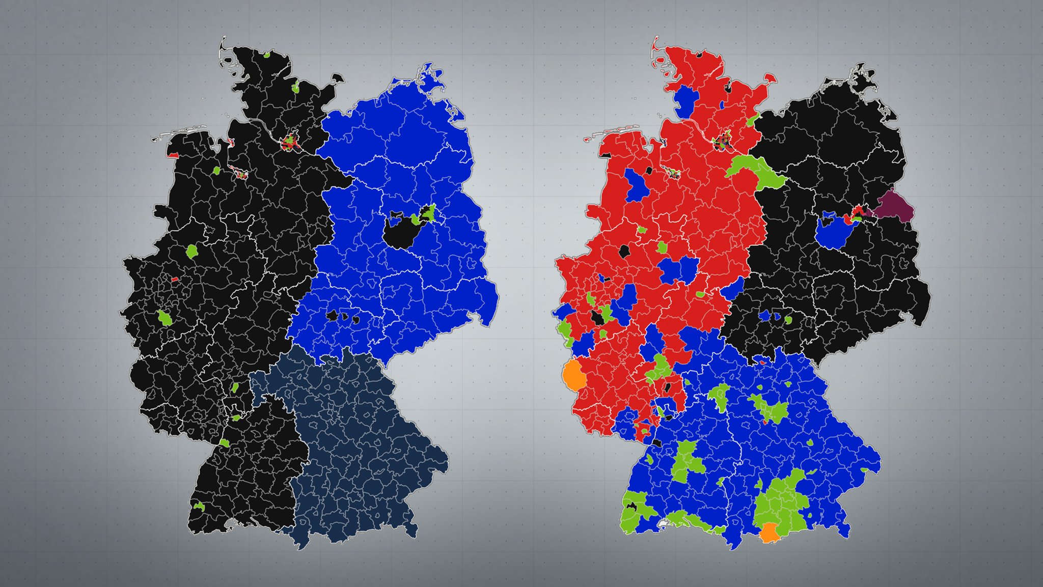 Die stärkste (links) und die zweistärkste Partei bei der Europawahl