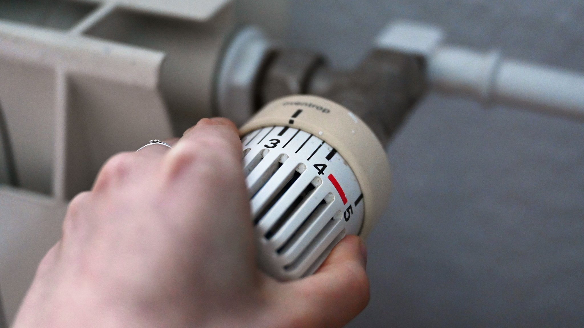 (Symbolbild) Eine Frau dreht an einem Thermostatregler einer Heizung in einer Wohnung. | Bild: dpa-Bildfunk/Elisa Schu (Symbolbild) Eine Frau dreht an einem Thermostatregler einer Heizung in einer Wohnung.
