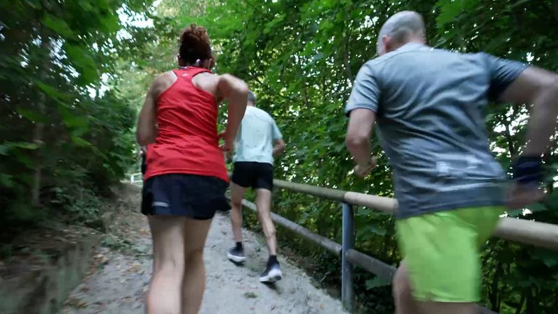 Personen beim Trailrunning. | Bild: BR Personen beim Trailrunning.