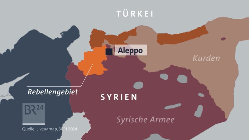 Karte Syrien | Bild: BR Karte Syrien