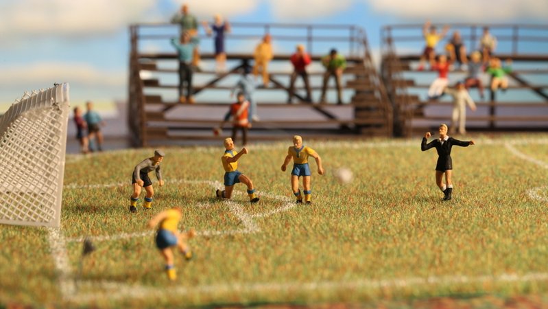 Ein Kick-Tipp-Fußballfeld