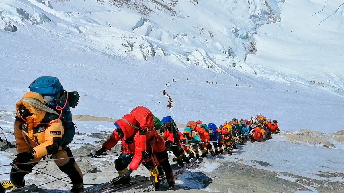 Bergsteiger am Mount Everest