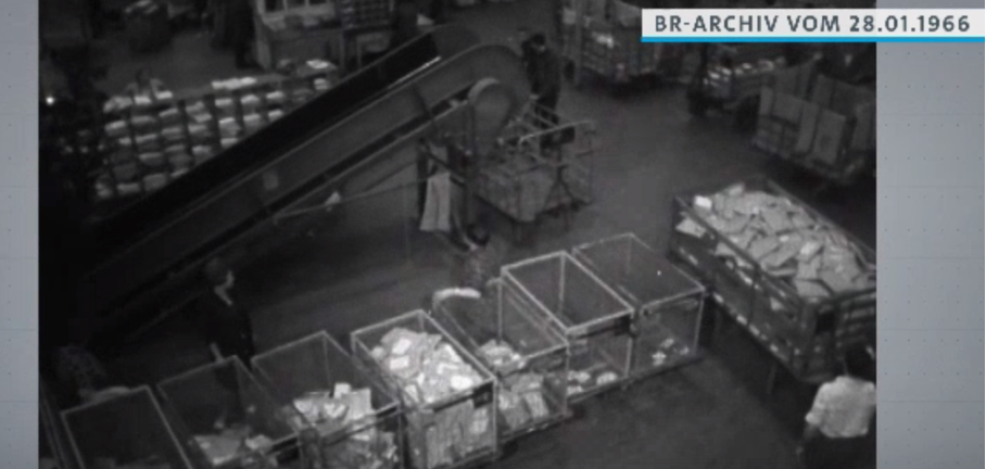 Eine #BR24Zeitreise von 1966 über das Briefaufkommen an Weihnachten.