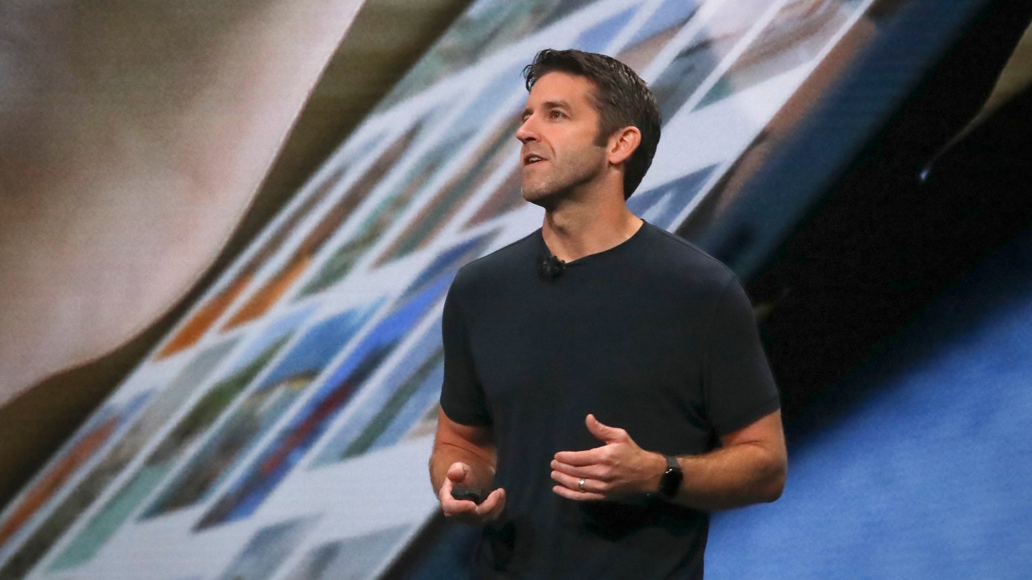 Neuer Apple-Chef bei einer Präsentation