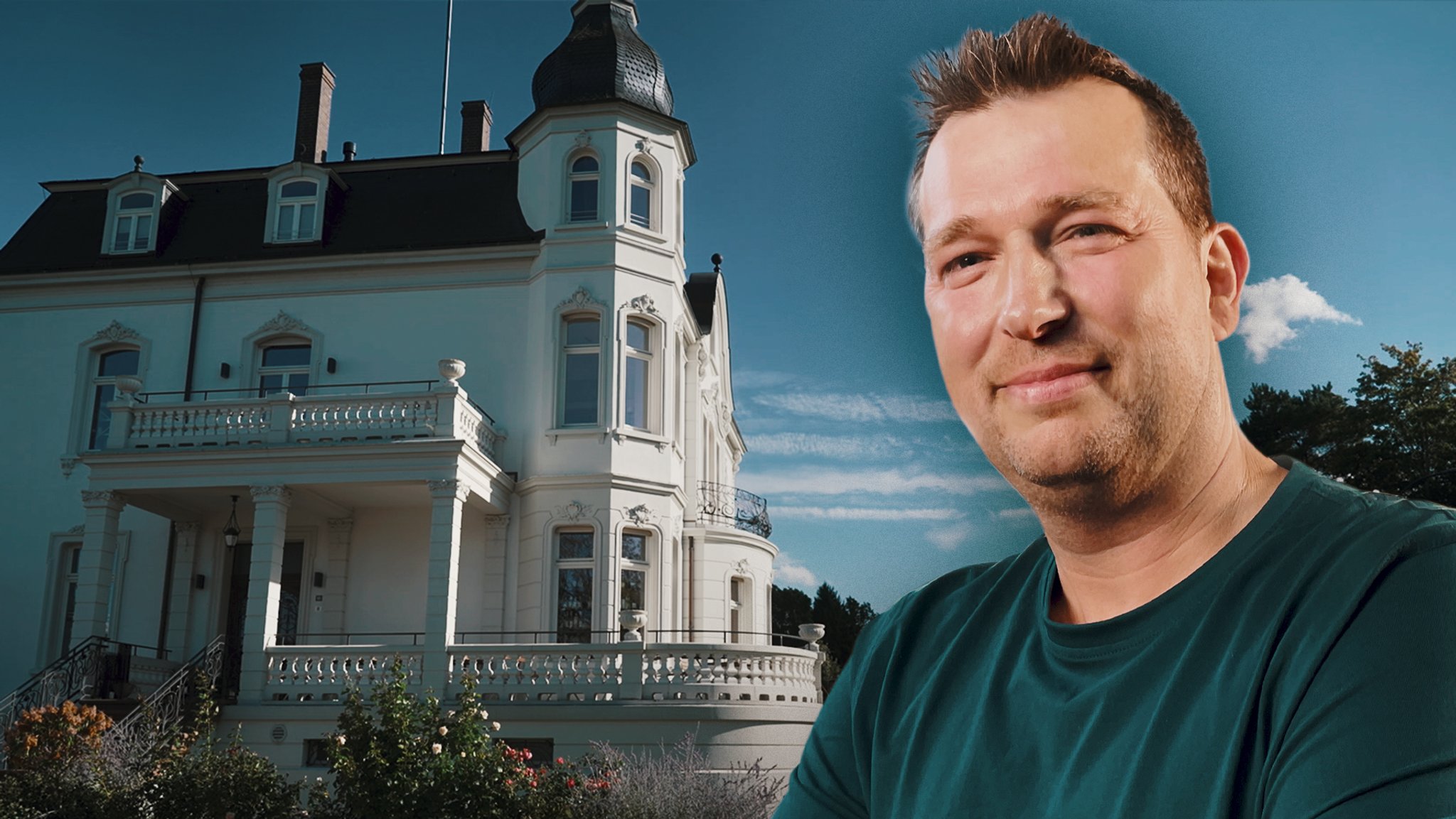 Zu sehen ist Alex und das Hotel bei Marburg, in dem er arbeitet.  | Bild: BR  Zu sehen ist Alex und das Hotel bei Marburg, in dem er arbeitet.