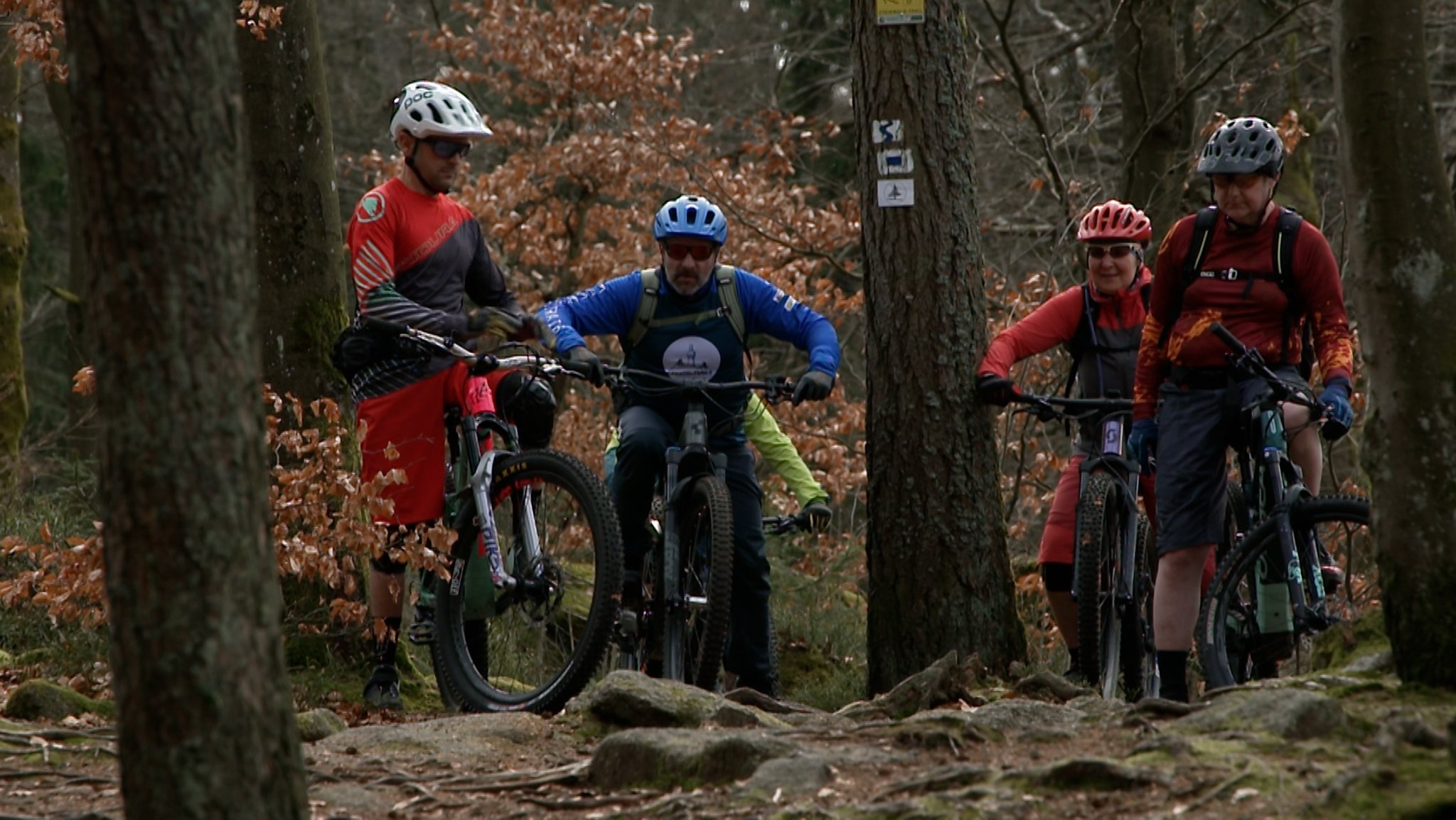 Matthias Lenk und seine Biker-Freunde aus der Oberpfalz.